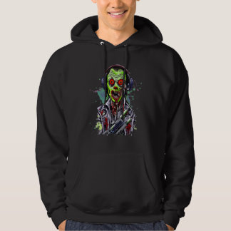 Zombie Gamer Playing Video Game Halloween  Horror  Hoodie