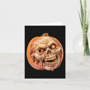 Zombie-geïnspireerde horror pompoen grappige Hallo Kaart