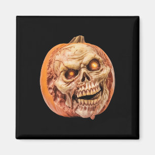 Zombie-geïnspireerde horror pompoen grappige Hallo Magneet
