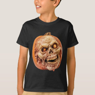 Zombie-geïnspireerde horror pompoen grappige Hallo T-shirt