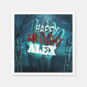 Zombie Gelukkig Verjaardagsfeest Servetten (Voorkant)