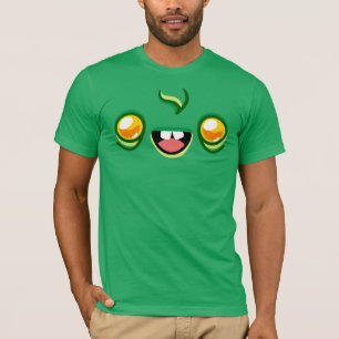 Zombie Gezicht - Happy Jump Bella+Canvas Groen T-shirt