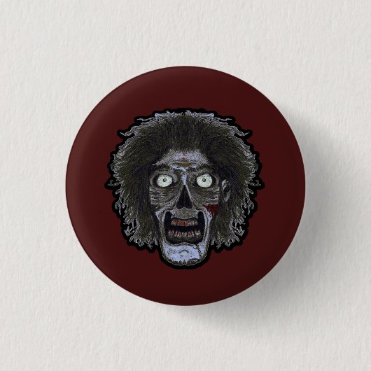 ZOMBIE-gezicht - kleurengezicht Ronde Button 3,2 Cm (Voorkant)