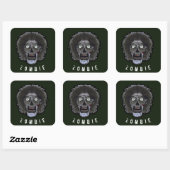 ZOMBIE-gezicht - kleurengezicht Vierkante Sticker (Vel)
