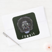ZOMBIE-gezicht - kleurengezicht Vierkante Sticker (Envelop)