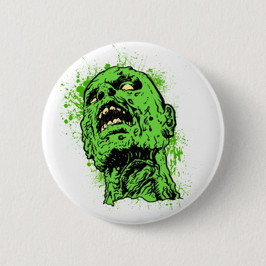 Zombie-gezicht Ronde Button 5,7 Cm (Voorkant)