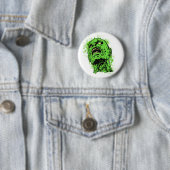 Zombie-gezicht Ronde Button 5,7 Cm (In situ)