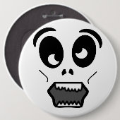 ZOMBIE-GEZICHT RONDE BUTTON 6,0 CM (Voorkant /achterkant)
