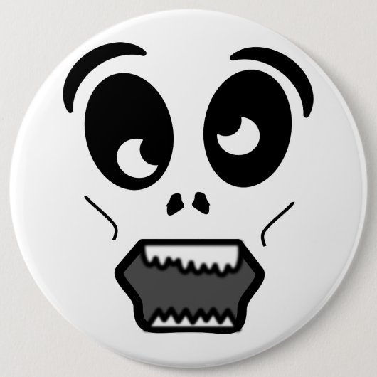 ZOMBIE-GEZICHT RONDE BUTTON 6,0 CM (Voorkant)