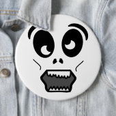ZOMBIE-GEZICHT RONDE BUTTON 6,0 CM (In situ)