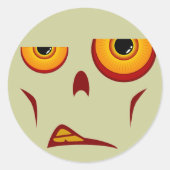 Zombie Gezicht - Snarl Sticker (Voorkant)