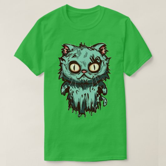 Zombie Ghost Cat geen tekst T-shirt (Design voorkant)