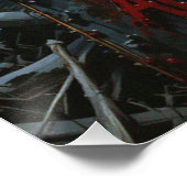 Zombie Ghoul Creepy Graveyard Fullmoon Perfect Poster (Hoek)