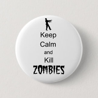 Zombie Gift Keep Calm en Kill Zombies Ronde Button 5,7 Cm