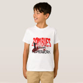 Zombie Gift Zombies Ate My Homework T-shirt (Voorkant volledig)