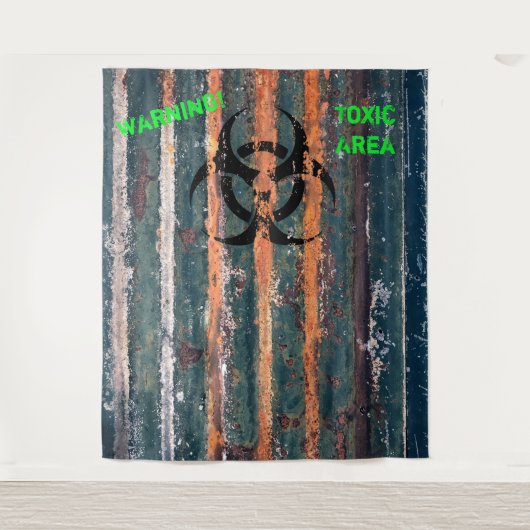 Zombie Giftige Zone Halloween Kostuum Feest Foto Wandkleed (Voorkant)