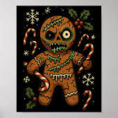 Zombie Gingerbread Man Christmas Zombie  Poster (Voorkant)