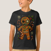 Zombie Gingerbread Man Christmas Zombie T Shirt  (Voorkant)