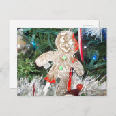 Zombie gingerbrood Man Briefkaart (Voorkant / Achterkant)