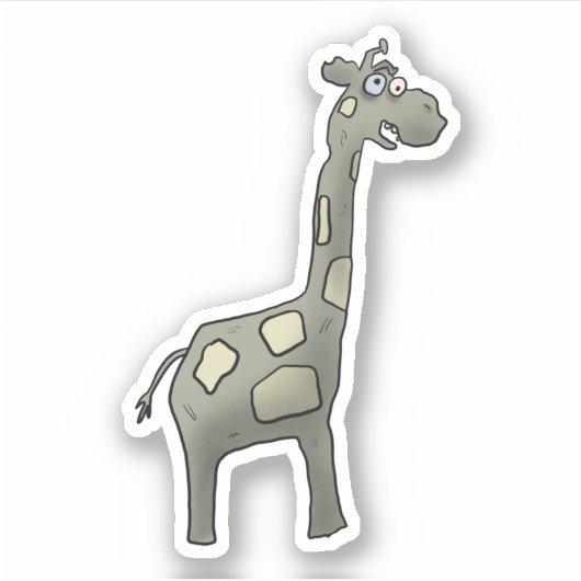 Zombie giraffe sticker (Voorkant)