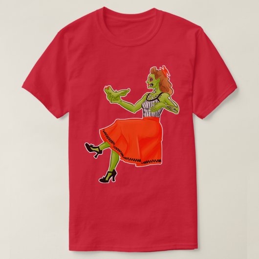 Zombie Girl Blues T-shirt (Design voorkant)