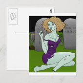zombie girl briefkaart (Voorkant / Achterkant)