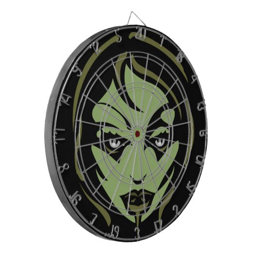 Zombie Girl Dartboard Cool Halloween Zombie Darts Dartbord (Voorkant Links)