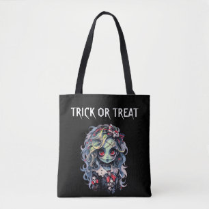 Zombie Girl Halloween Tote Bag