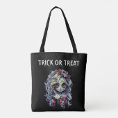Zombie Girl Halloween Tote Bag (Achterkant)