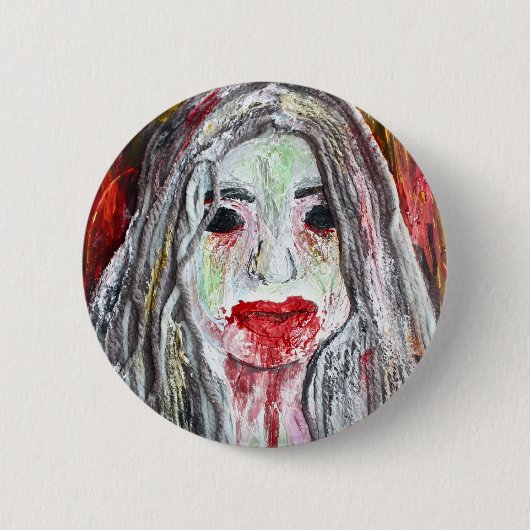 Zombie Girl Pin Button (Voorkant)
