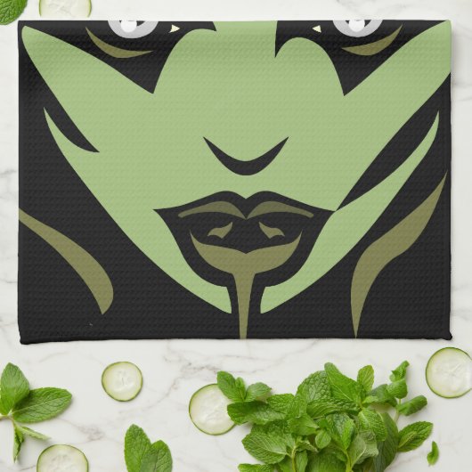 Zombie Girl Towel Cool Halloween Zombie Tea Towels Theedoek (Gevouwen)