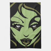 Zombie Girl Towel Cool Halloween Zombie Tea Towels Theedoek (Verticaal)