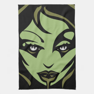 Zombie Girl Towel Cool Halloween Zombie Tea Towels Theedoek