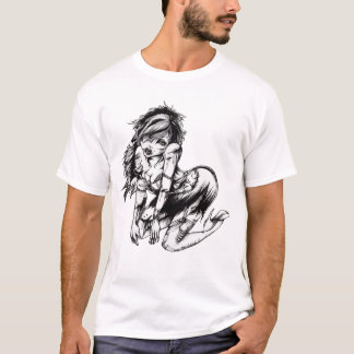 zombie girl voor mannen t-shirt