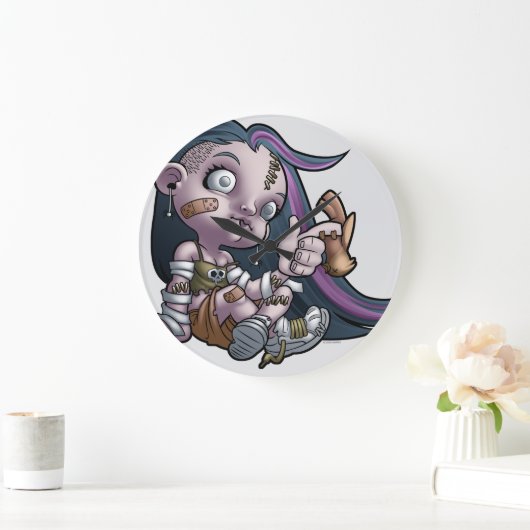 Zombie Girl Wall Clock Grote Klok (Huis)