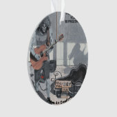 Zombie Gitaar Muziek Fantasy Art Acryl Ornament (voorkant)
