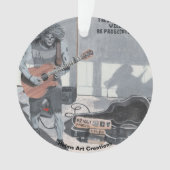 Zombie Gitaar Muziek Fantasy Art Acryl Ornament (voorkant)