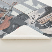Zombie Gitaar Muzikant Fantasy Art Sherpa Blanket Deken (3/4)