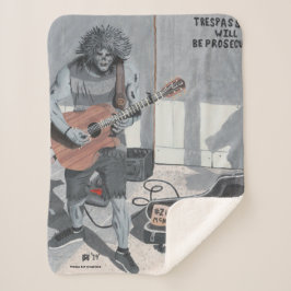 Zombie Gitaar Muzikant Fantasy Art Sherpa Blanket Deken