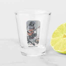 Zombie Gitaar Muzikant Fantasy Art Shot Glas