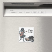 Zombie gitaar muzikant leven magneet (Insitu (Vaatwasser))