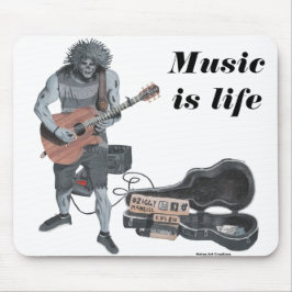 Zombie Gitaar Muzikant Life Mousepad Muismat