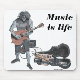Zombie Gitaar Muzikant Life Mousepad Muismat