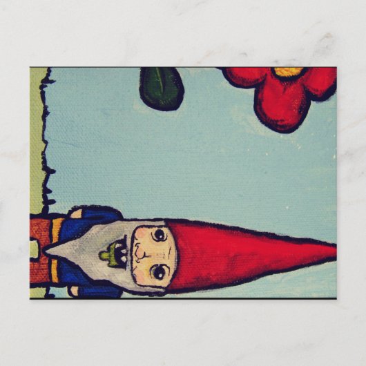 Zombie Gnome Post Card reizen Briefkaart (Voorkant)