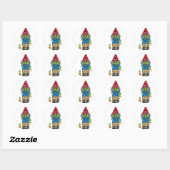 Zombie Gnome Ronde Sticker (Vel)