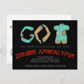 Zombie GO BACK Funny New Home Address Movement Aankondigingskaart (Voorkant / Achterkant)