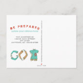 Zombie GO BACK Funny New Home Address Movement Aankondigingskaart (Achterkant)