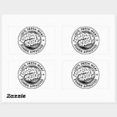 Zombie goedgekeurd rechthoekige sticker (Vel)