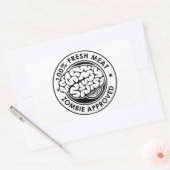 Zombie goedgekeurd rechthoekige sticker (Envelop)