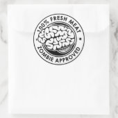 Zombie goedgekeurd ronde sticker (Tas)